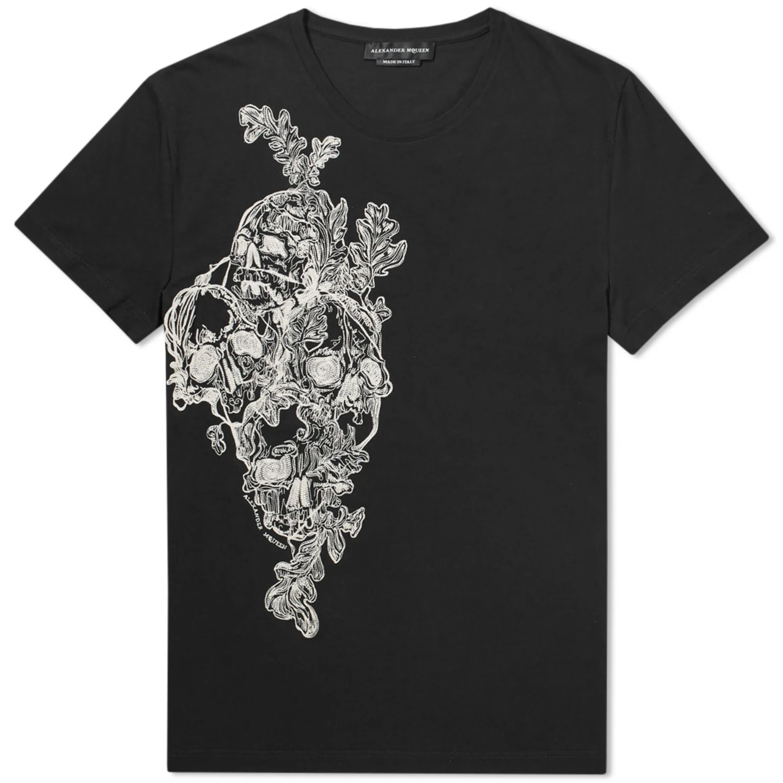 Alexander McQueen Engin Large Skull Embroidered Tee