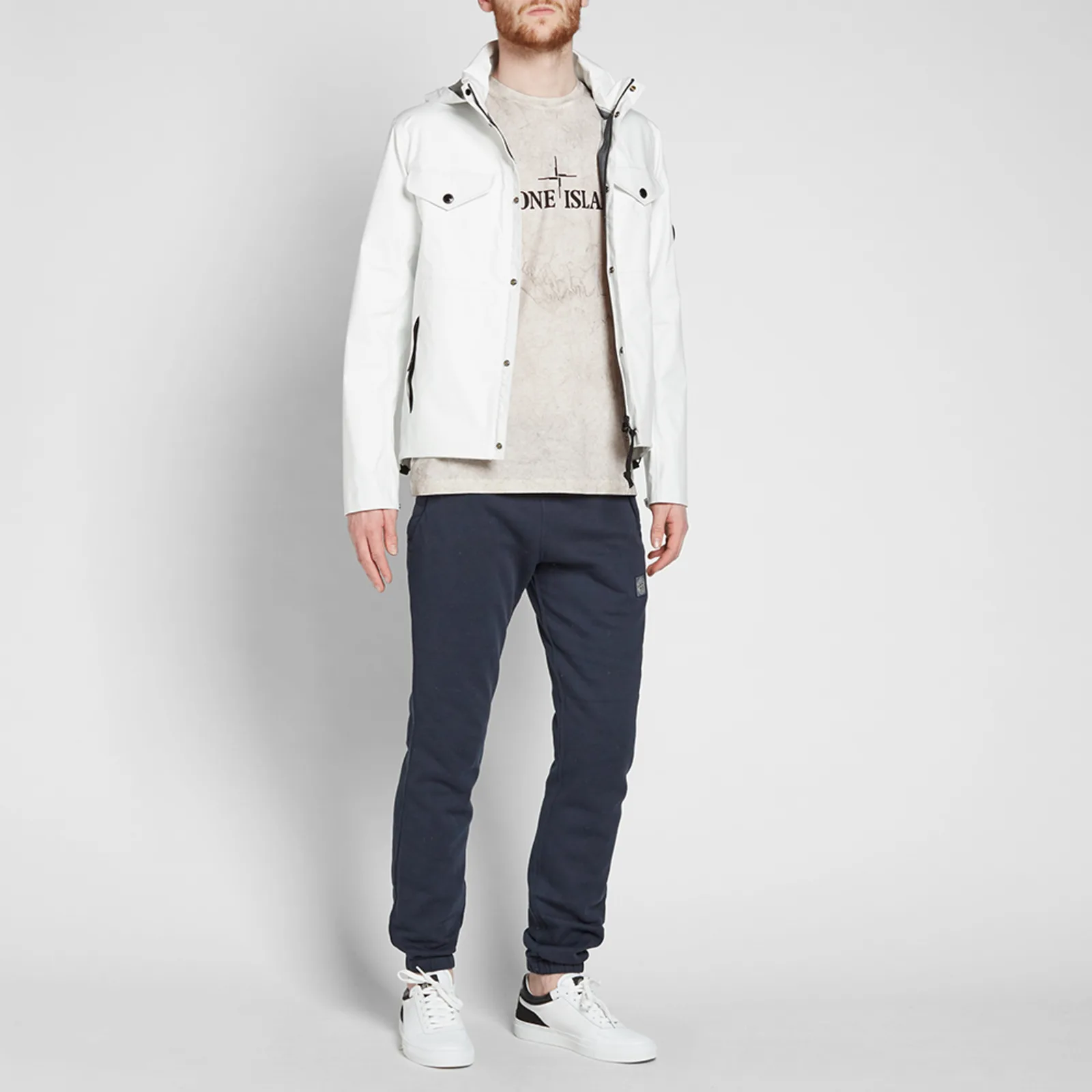 Stone Island Check Treated Logo Tee