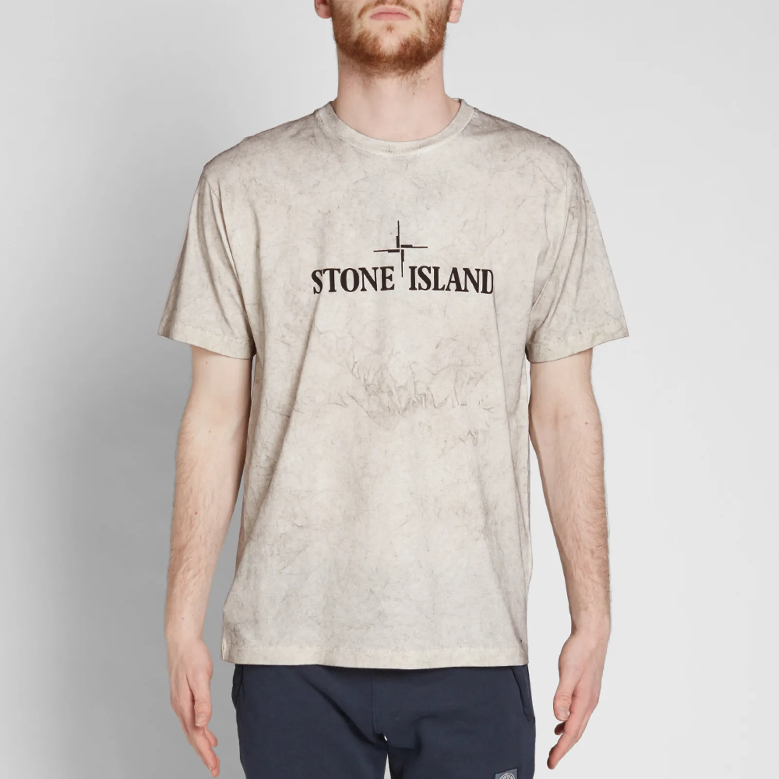 Stone Island Check Treated Logo Tee