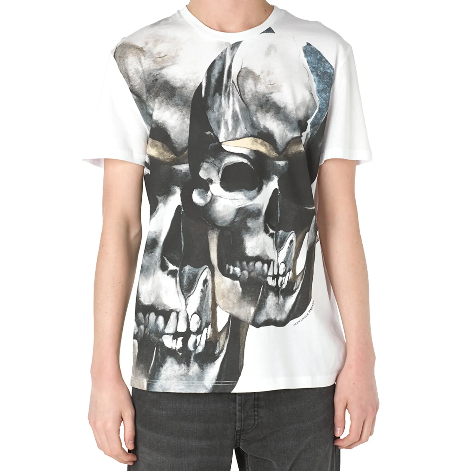 Alexander McQueen Double Oversized Skull Tee