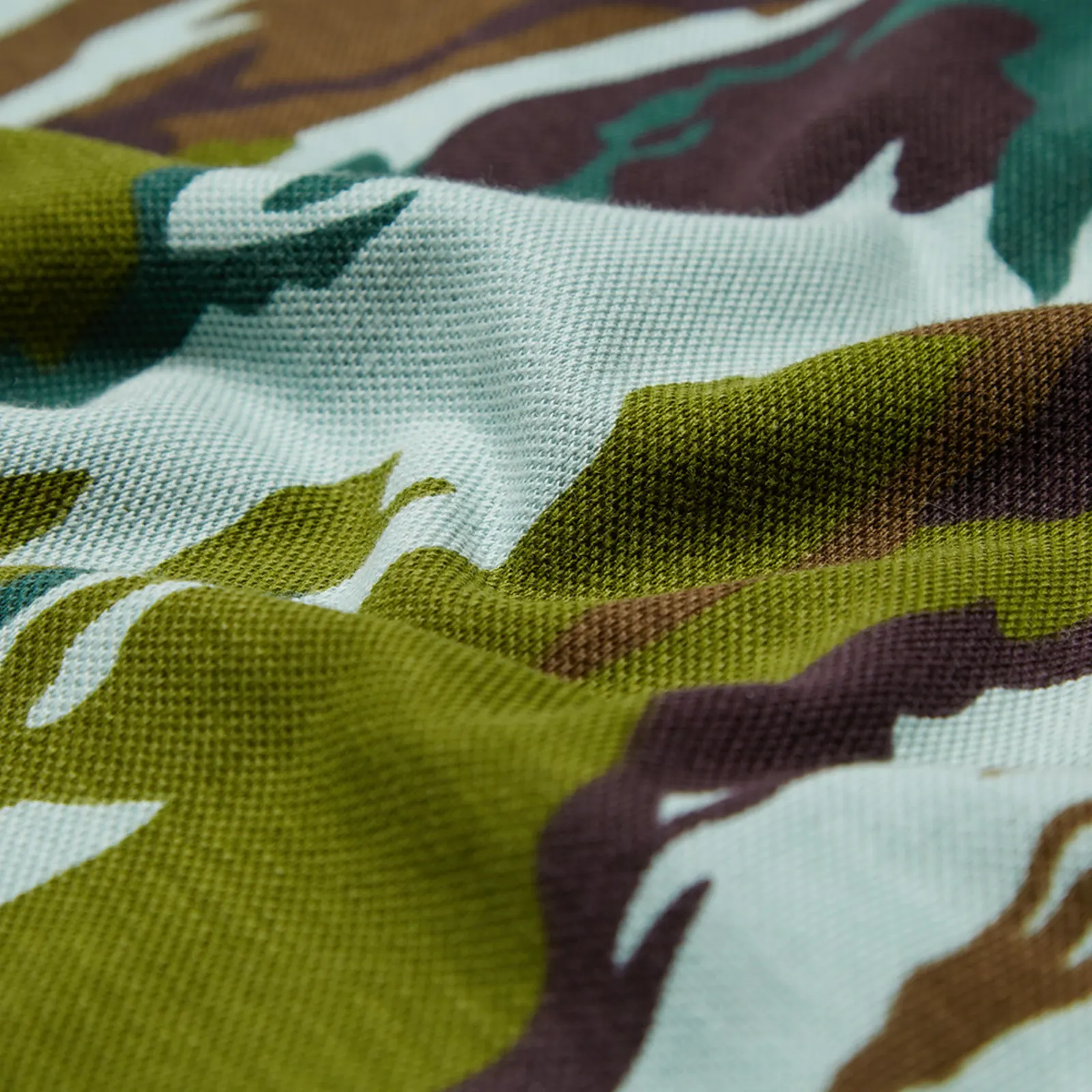 Stone Island Garment Dyed Camouflage Pique Polo