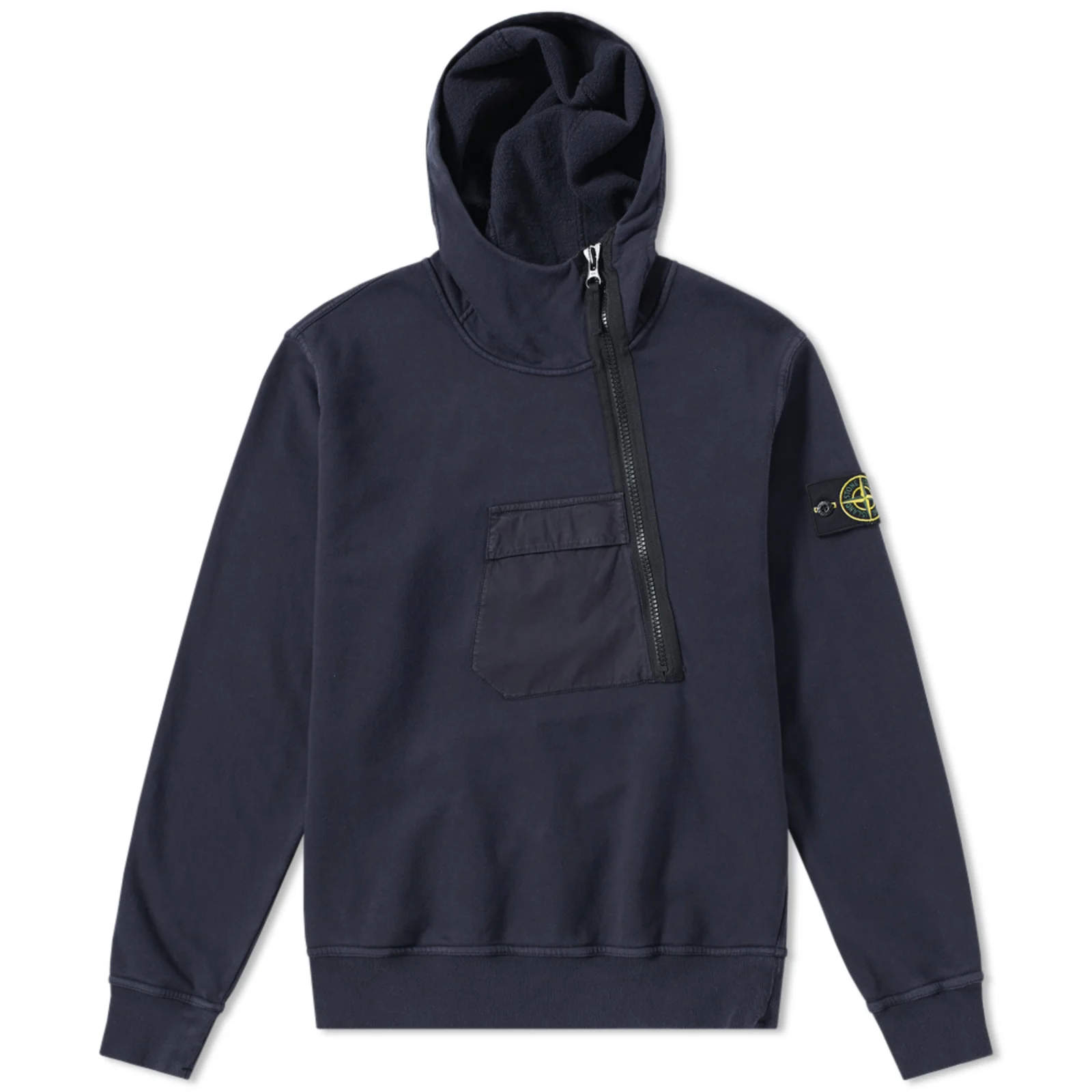 Stone Island Garment Dyed Half Zip Hoody